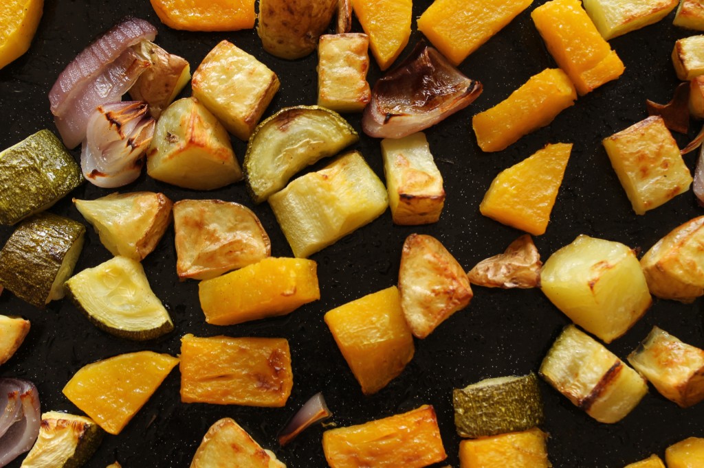 roasted fall veggies