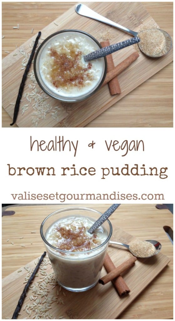 Healthy brown rice pudding