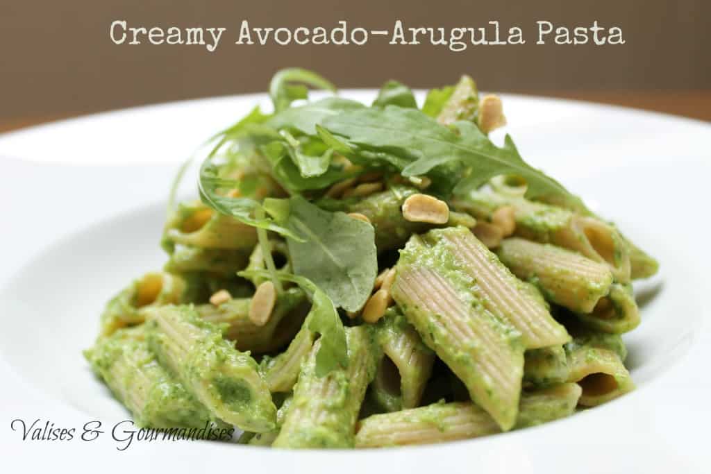 Vegan & Raw - Creamy Avocado-Arugula Pasta Sauce - www.valisesetgourmandises.com