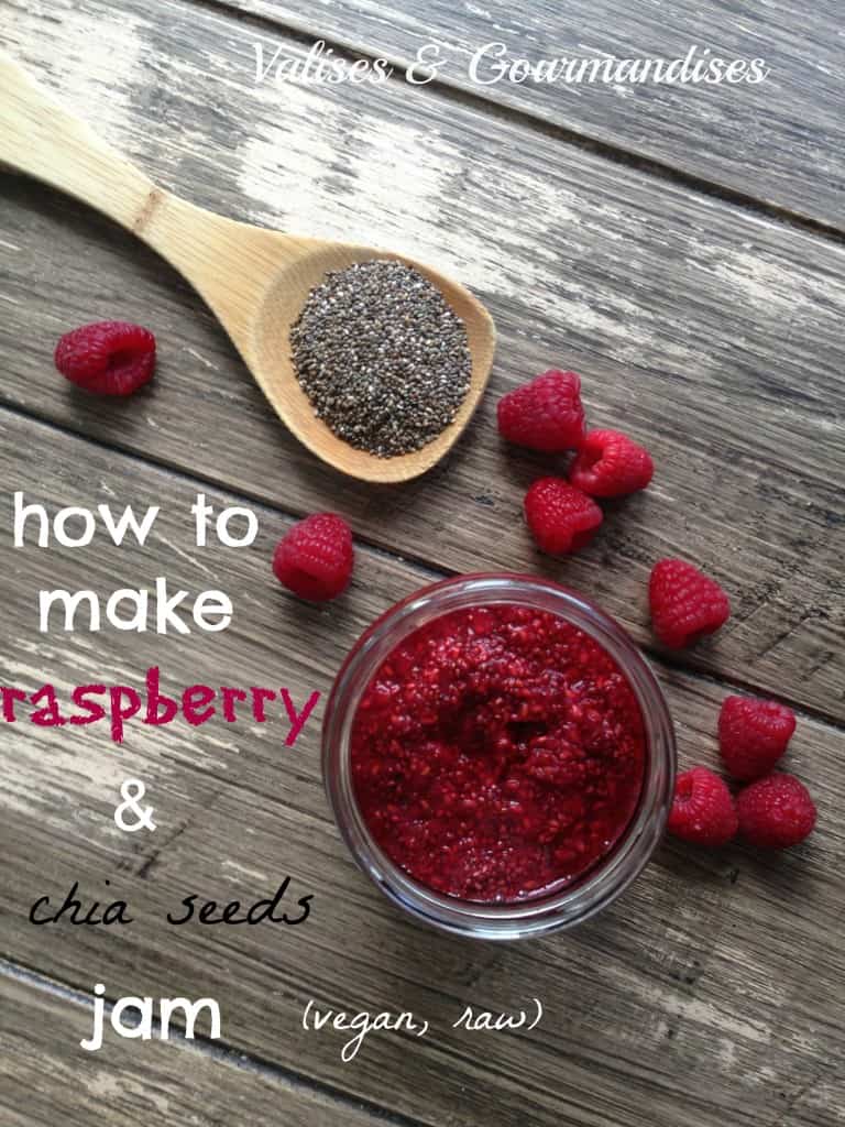 How to make raw raspberry chia jam - vegan & raw - www.valisesetgourmandises.com