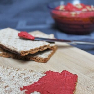 White Bean, Beet & Roasted Garlic Hummus