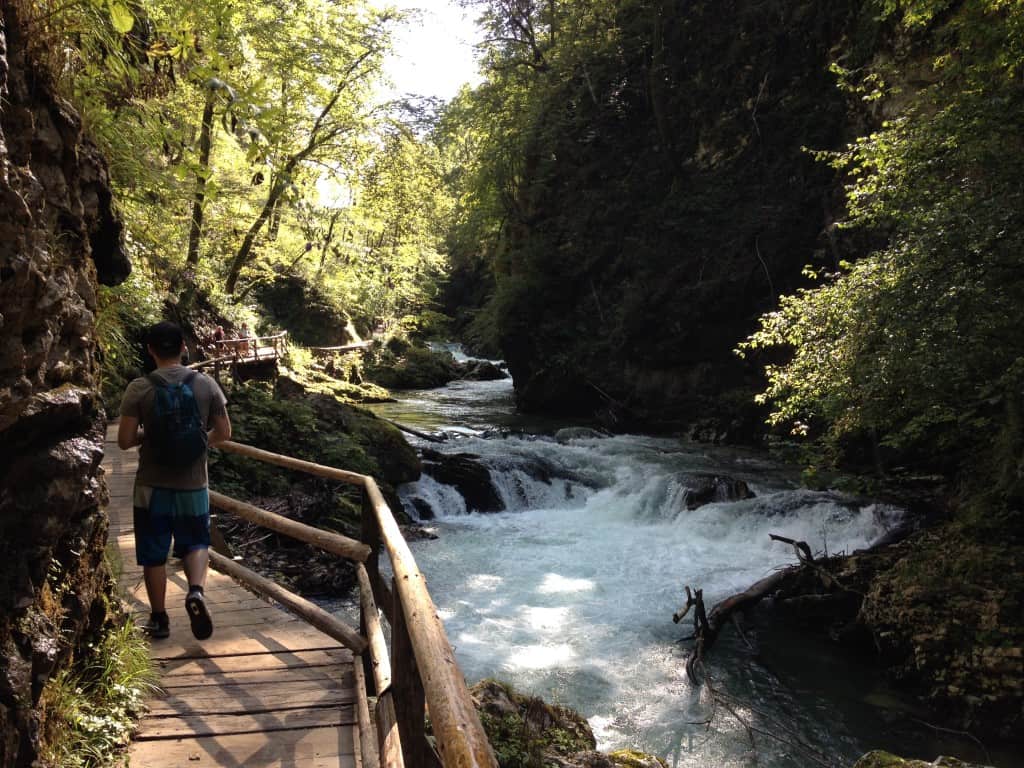 Nice walk in Vintgar Gorges Slovenia