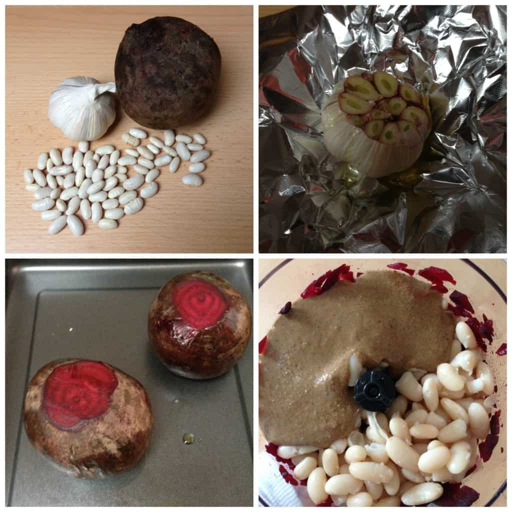 how to make white bean and beet root hummus