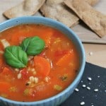 Hearty barley vegetable soup