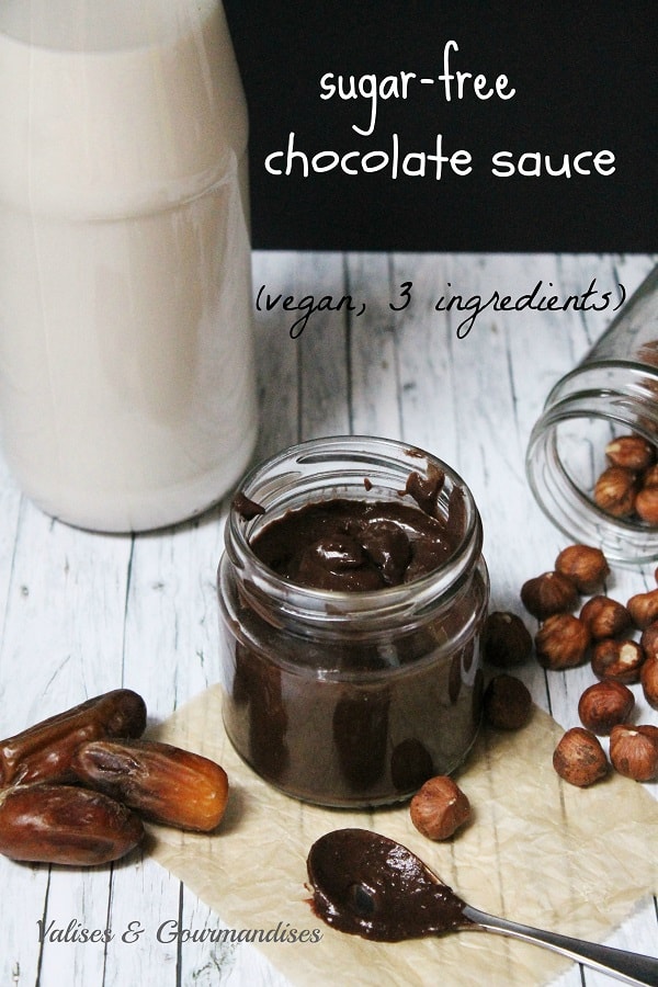 sugar-free chocolate sauce - vegan and only 3 ingredients