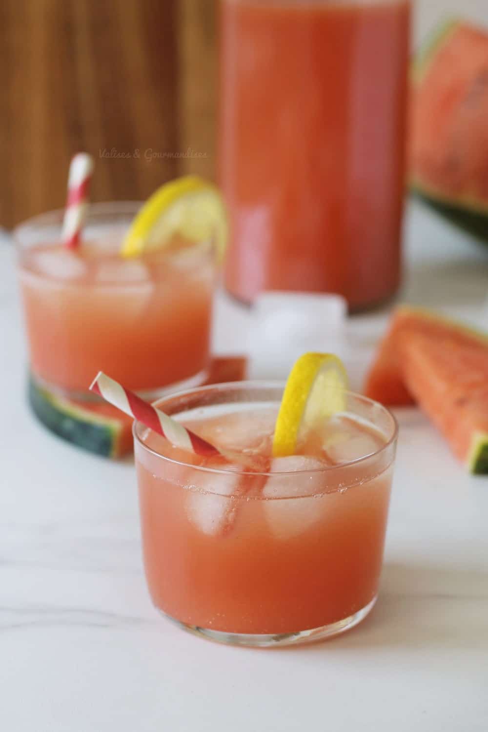 watermelon iced tea recipe - Valises & Gourmandises