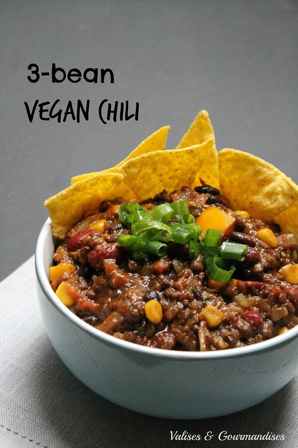 3-bean vegan chili - Valises & Gourmandises