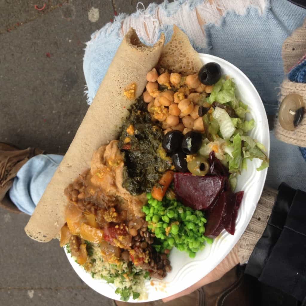 Vegan Ethiopian food at brick lane