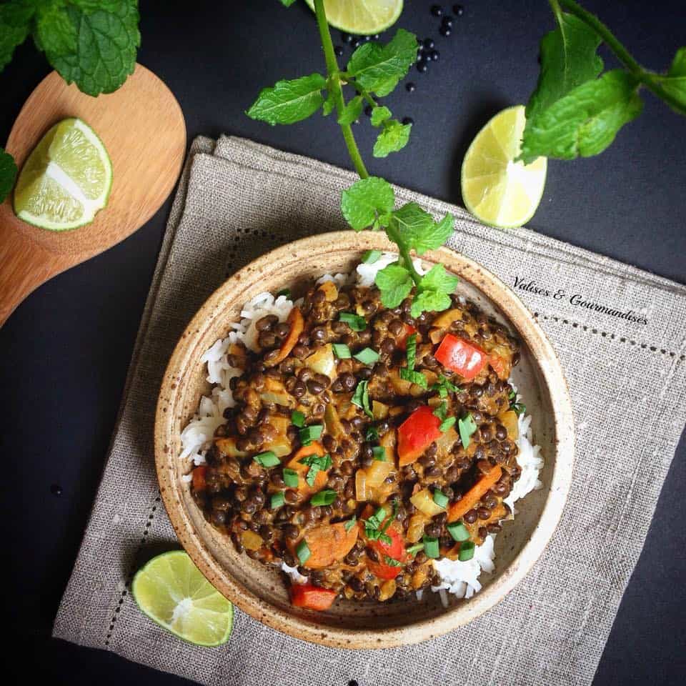 Express vegan lentil curry - Valises & Gourmandises