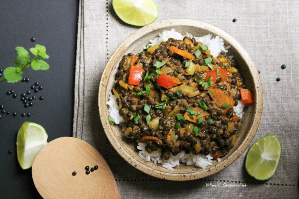 Express vegan lentil curry