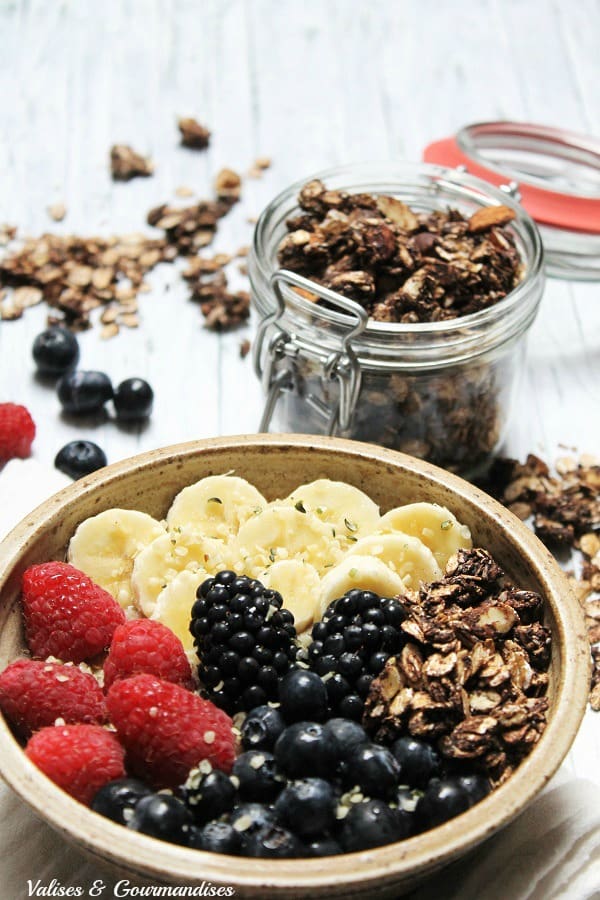 Oil-free chocolate granola