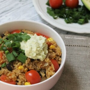 casserole végane de quinoa tex-mex