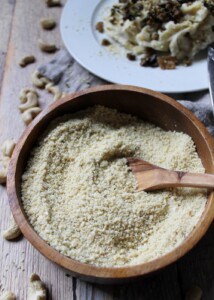 Raw cashew parmesan, high in B12