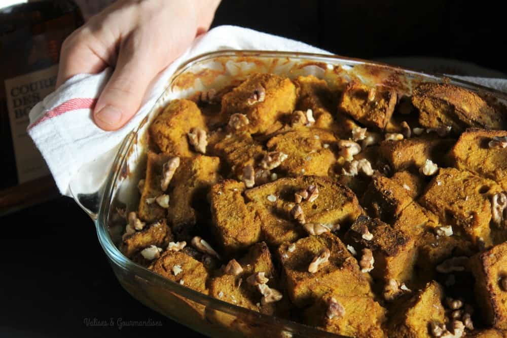 Casserole de pain doré végane à la citrouille