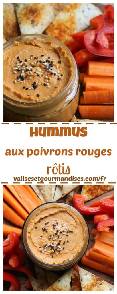 Hummus facile aux poivrons rouges rôtis - Valises & Gourmandises
