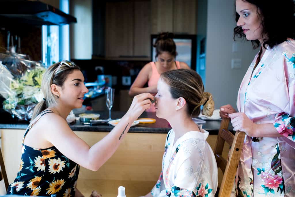 Séance de maquillage, mon mariage végane