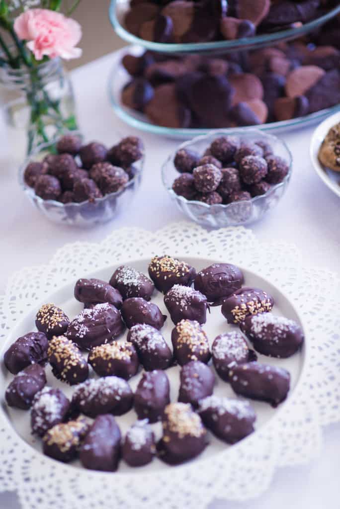 Dattes au tahini et au chocolat, mon mariage végane