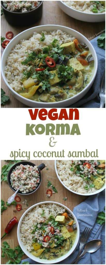 This vegan korma features creamy coconut sauce, tofu paneer and tender veggies and is ready in approx. 30min!