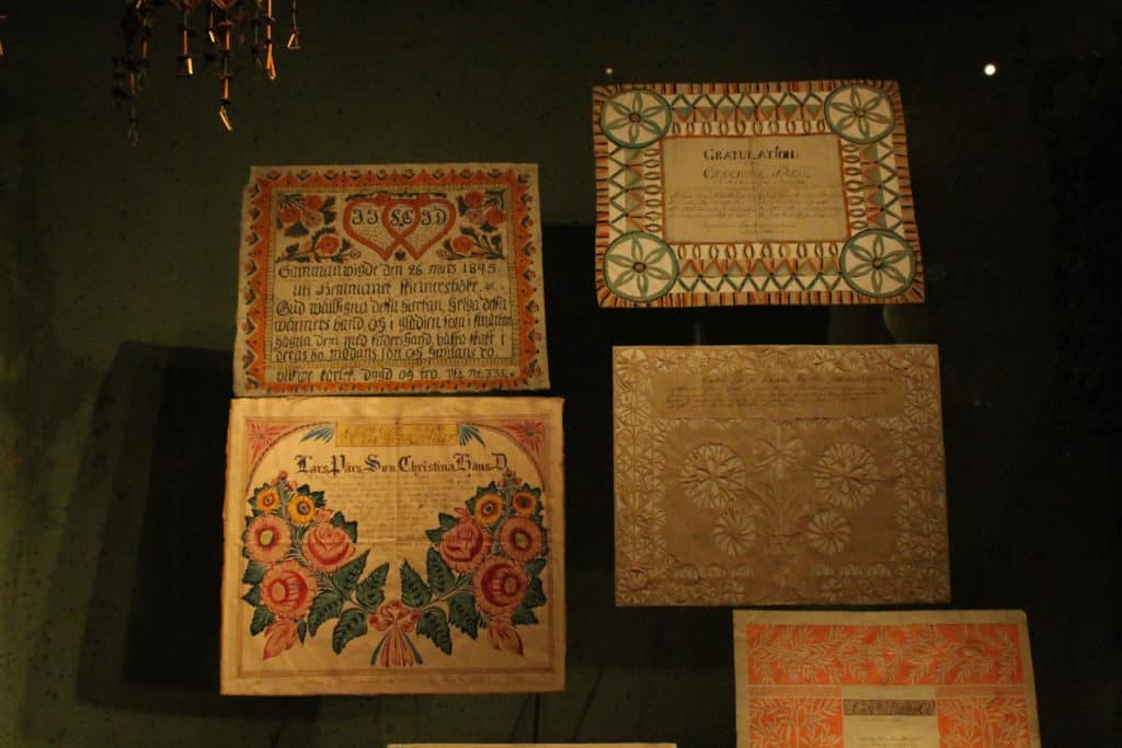 Traditional Wedding Certificates, Nordiska Museum, Stockholm