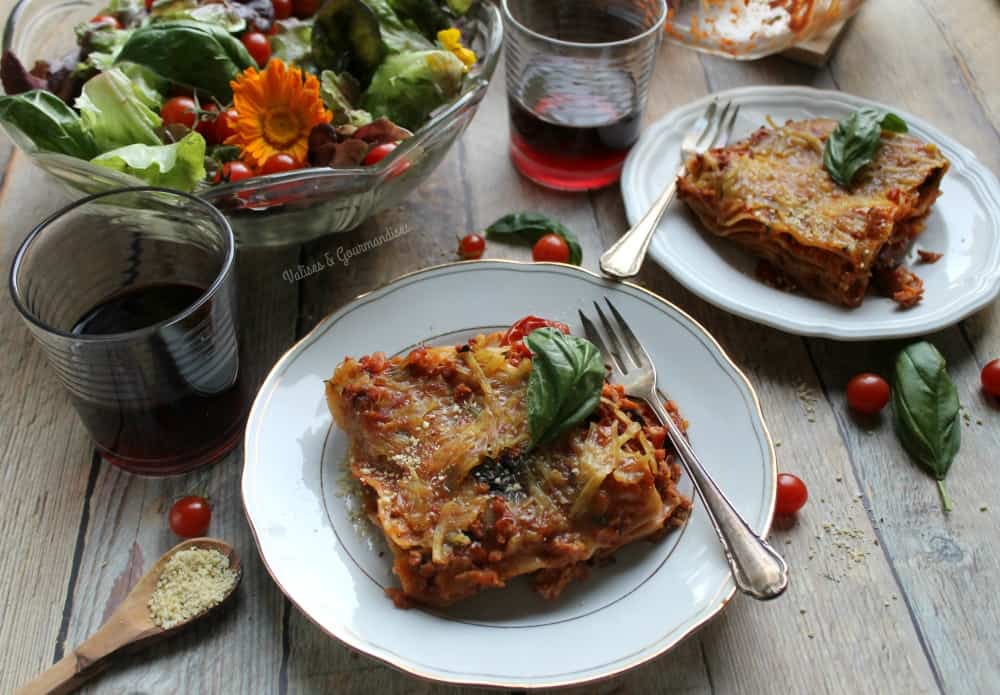 Une lasagne bolognaise végane qui rappelle la version traditionnelle! Valises & Gourmandises