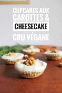 Cupcakes aux carottes crus avec cheesecake vegan