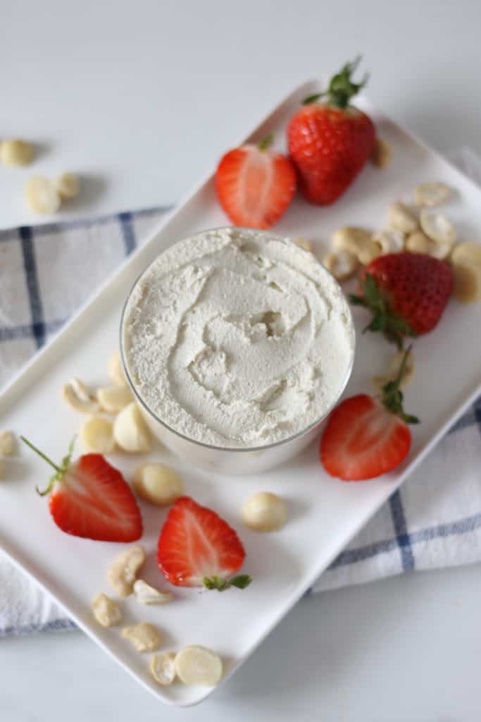 Fromage de cajou et de macadam fermenté