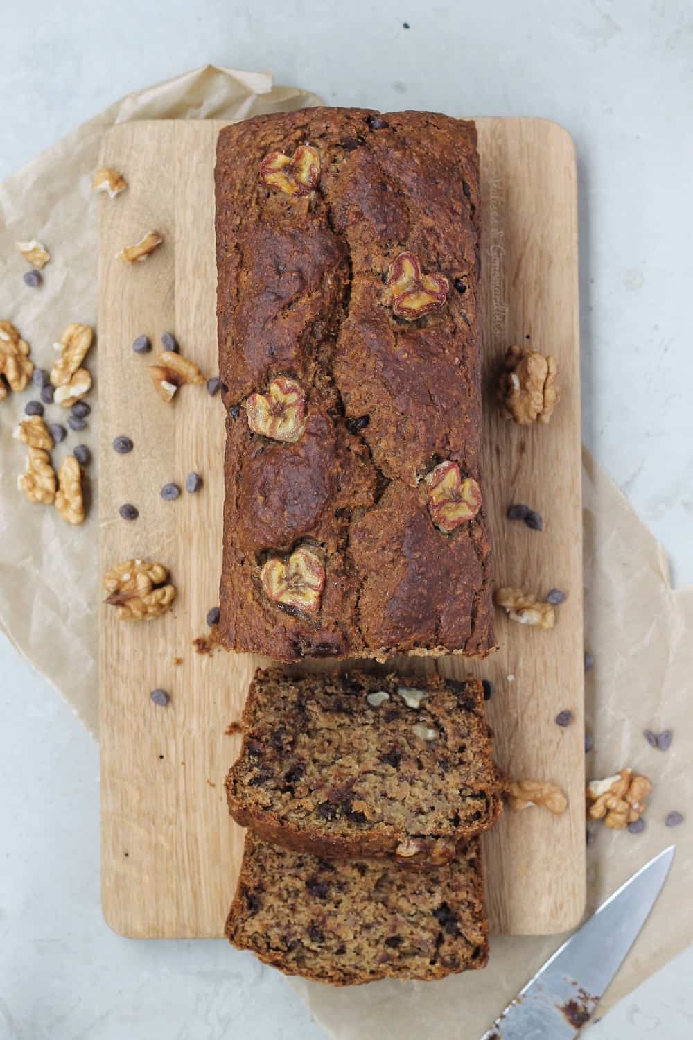 vegan whole-wheat banana bread