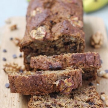 Vegan banana bread, whole-wheat & one bowl - Valises & Gourmandises