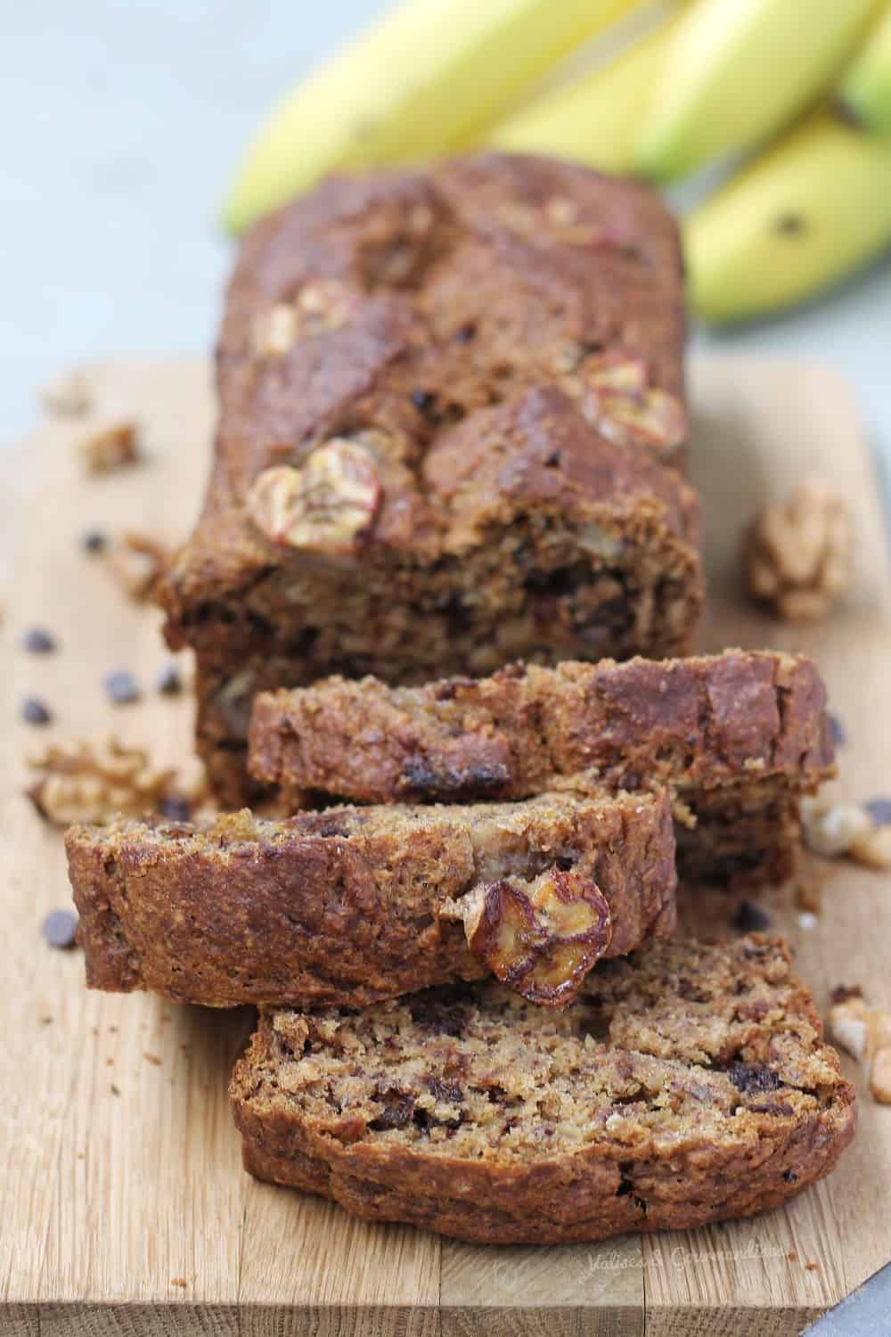 Vegan banana bread, whole-wheat & one bowl - Valises & Gourmandises