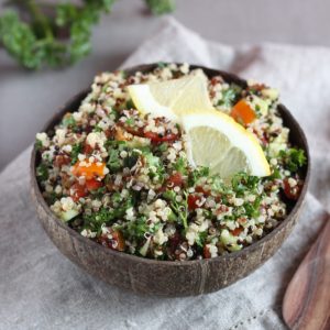 Taboulé de quinoa, végane et sans gluten