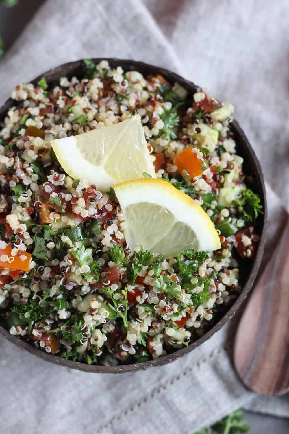 Quinoa tabouleh, vegan & gf