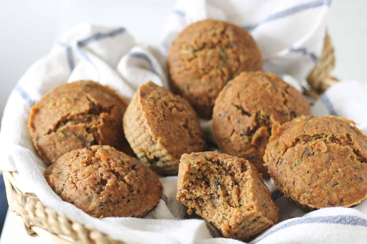 vegan zucchini & carrot muffins - gluten free, low in fat and sugar