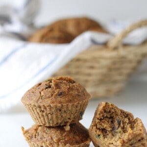 vegan zucchini & carrot muffins - gluten free, low in fat and sugar